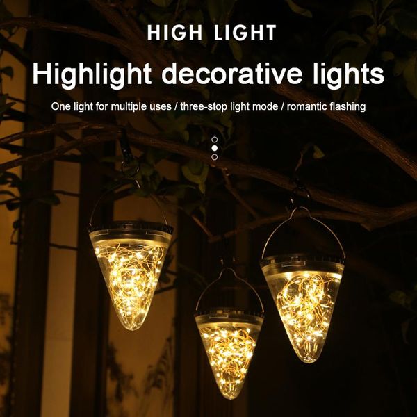 

lawn lamps solar flashing hanging light outdoor three-speed garden waterproof warm lighting lamp for landscape home decoration
