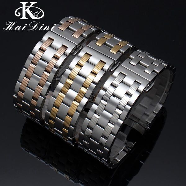 

watch bands kaidini fine steel belt for 1853 hengyi starfish series strip t065430a arc interface men's strap 19mm, Black;brown