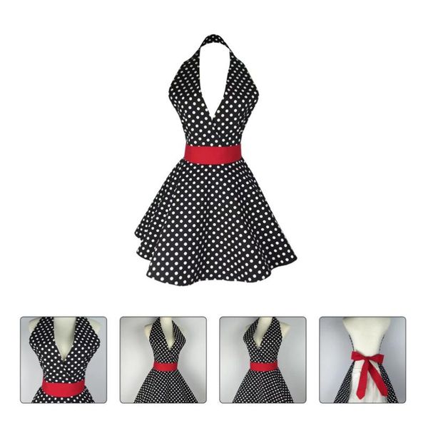 

1pc housework apron dot dress style cooking household vintage aprons