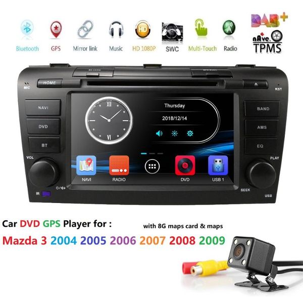 

player 7" autoradio car dvd stereo for 3 2004 2005 2006 2007 2008 2009 bluetooth gps navigation sd rds touch screen