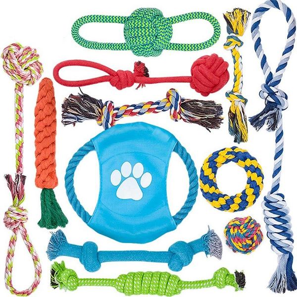 

cat toys dog rope toys,12 pack toys,dog chew playing toys,washable,nearly indestructible,cotton toy set,teethi