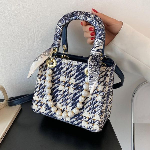 

evening bags shangxin european and american small bag 2021 fashion pearl chain handbag western style messenger square girl