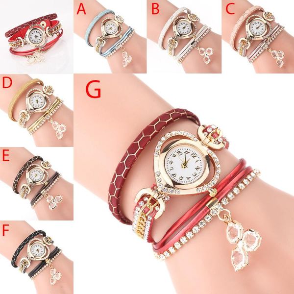 

wristwatches women vintage water drop pendant bracelet dial analog quartz wrist watch ladies watches female wristwatch zegarek damski, Slivery;brown