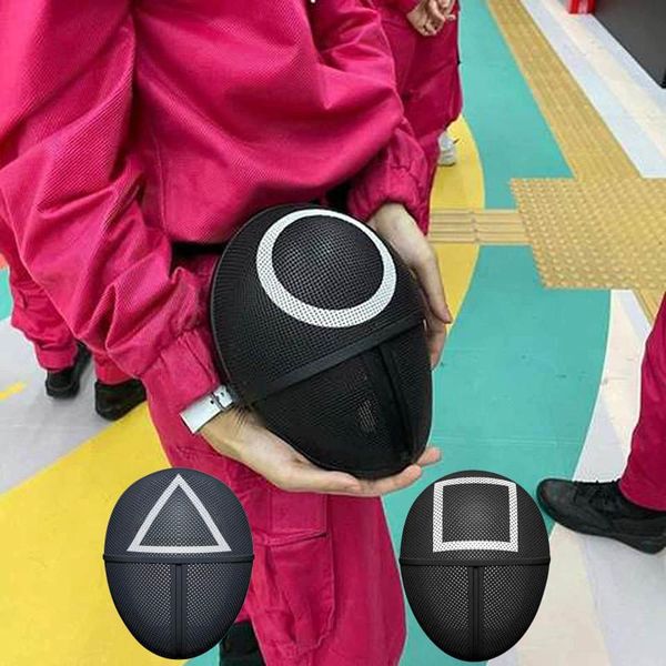 

other event & party supplies squid game costume mask cosplay jumpsuit round six square circle triangle plastic helmet masks halloween