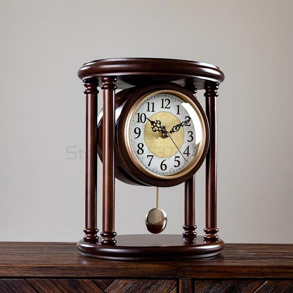 

desk & table clocks solid wood chinese clock retro ornaments european