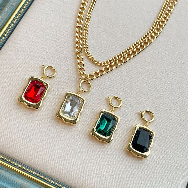 

large gem necklace palace retro style temperament high-end ins trend fashion wild clavicle chain female jewelry accessories, Silver