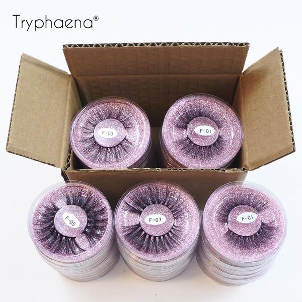 

false eyelashes 4/10/30/50/100 pairs /lot dramatic long natural 3d mink wholesale lashes
