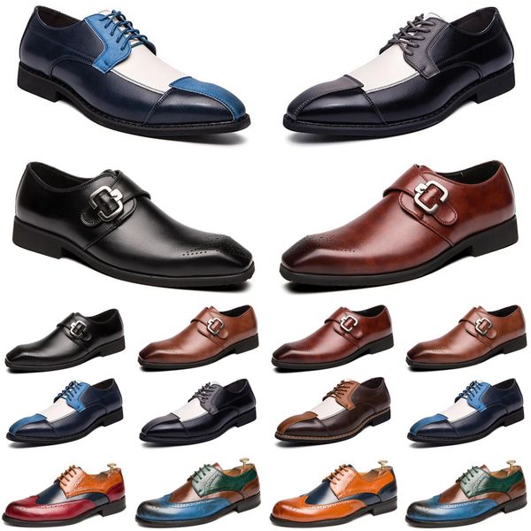 

2021 luxury men casual shoes black brown red loafers outdoor flat slip on fashion mens trainers sneakers size 40-47 color44