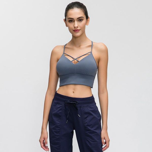 

yoga outfit sports bra y cross-anti- gym underwear workout backless vest lady