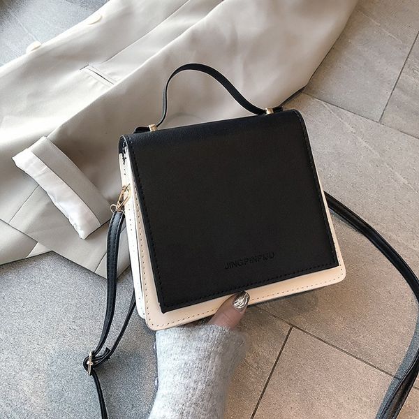 

backpack small female autumn portable messenger wild fashion texture simple square bag