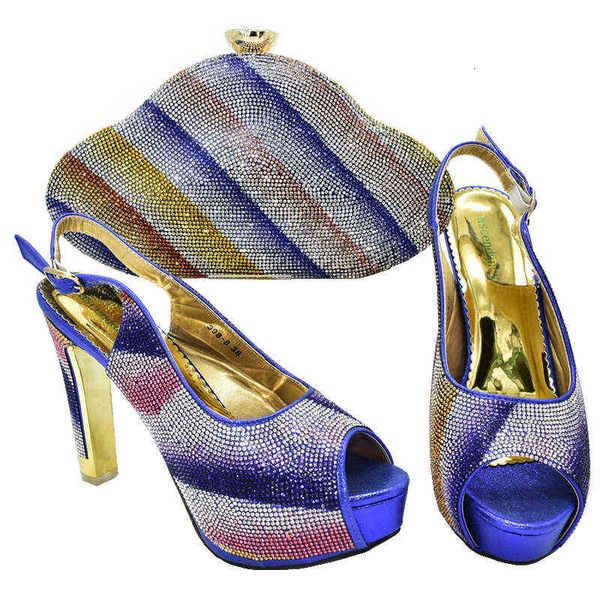 

2021 fashion fish mouth shoes with cloud bag lady rhinestone sandals, Black