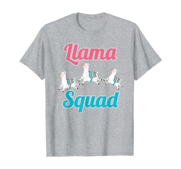 

cute leaping llamas animal lover funny llama squad t-shirt, White;black