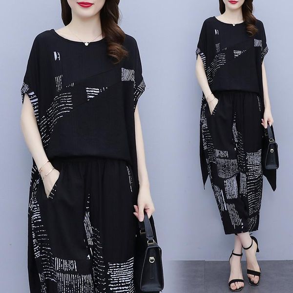 

women's two piece pants 2021 summer fashion loose casual cotton and linen clothing women 2 set patchwork harem plus size outfits ladies, White