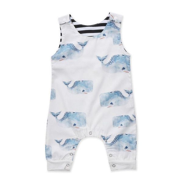 

jumpsuits 2021 3m 6m 9m 12m 18m born round neck infant whale sleeveless summer jumpsuit playsuit outfits romper for baby boys girls, Blue