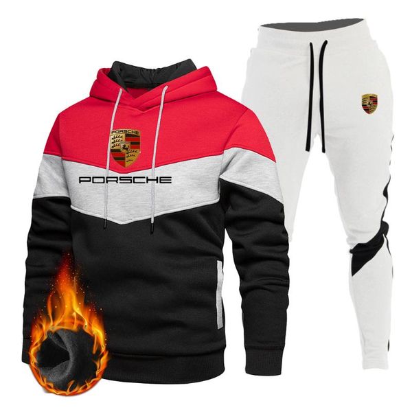 

men's tracksuits 2021 tracksuit men 2 pieces set sweatshirt + sweatpants sportswear zipper hoodies casual mens clothing ropa hombre siz, Gray