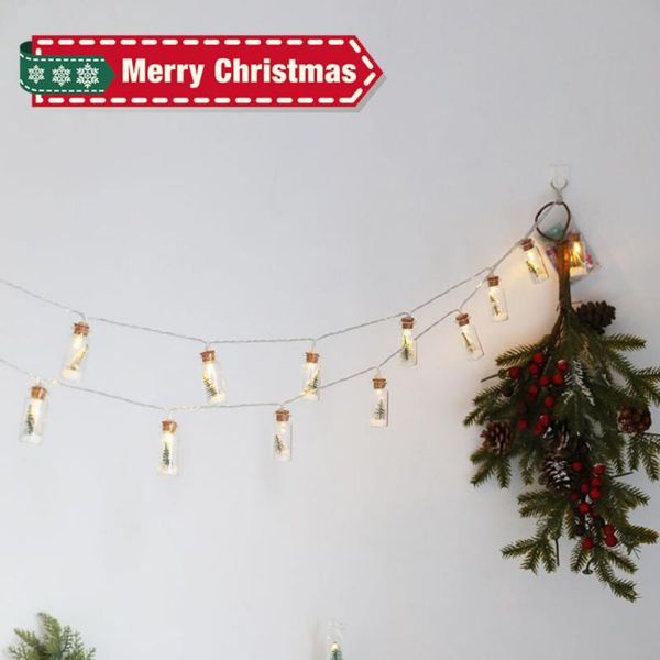 

strings christmas tree string lights golden ball snowflake bell led wishing copper wire fairy garland decor