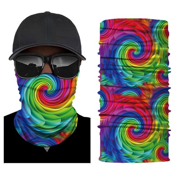 

printing digital starry sky mask rainbow magic scarf seamls changeable scarf american national day outdoor riding