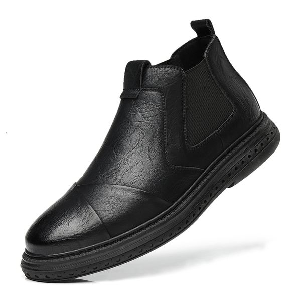 

dress shoes genuine male leather shoes, men's fashionable loafer genuine leather, for driving el31, Black