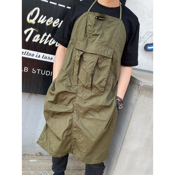 

aprons japanese style brief custom logo barista uniform overalls barber catering painting apron work for men women