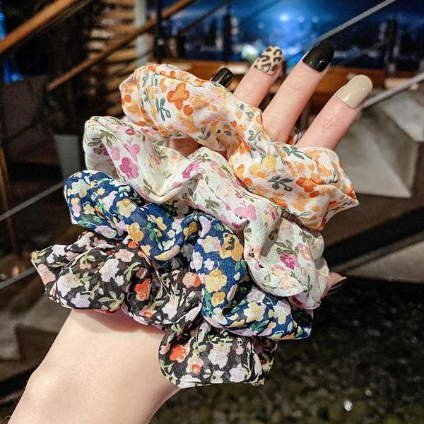 

hair accessories o-shaped head rope pig large intestine ring female net red band tied rubber temperament french, Slivery;white