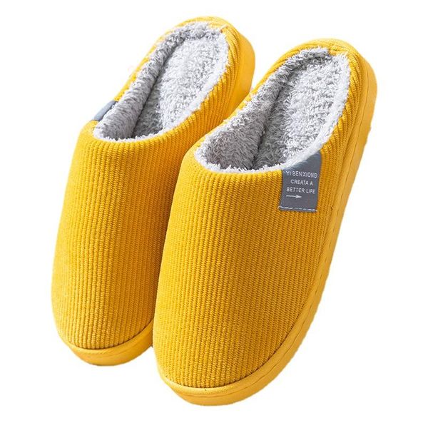 

slippers cotton slip shoes autumn and winter home month indoor non-slip drag men women plus velvet warm couple, Black