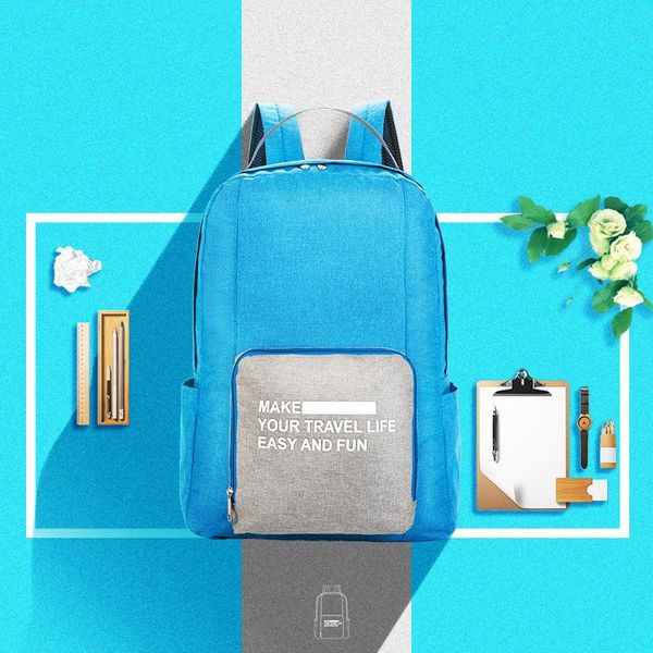 

backpack folding light travel waterproof oxford cloth can be used to store various colors of sports