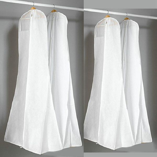 

clothing & wardrobe storage 1pcs white extra large wedding dress bridal gown garment breathable cover bag dust 180cm x 70cm 25cm