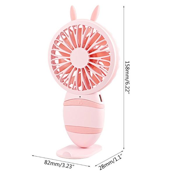 

electric fans t8df handheld mini fan, hand portable usb rechargeable pocket fan 350mah, 3 wind modes, for outdoor, office, travel