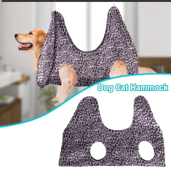

kennels & pens dog cat grooming hammock with 2 hook leopard print restraint bag puppy nail clip trimming bathing dfds889