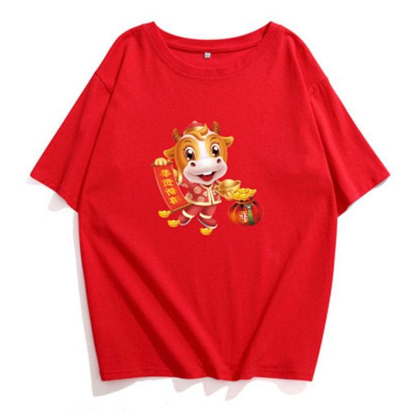 

women's t-shirt cartoon print t-shirts women red short sleeve t shirt sweet style o-neck fashion 2021 female tee summer plus size cloth, White