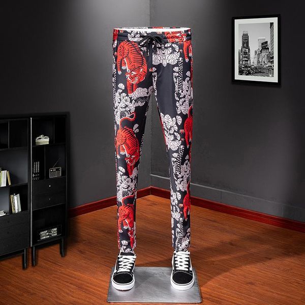 

hip eu/us streetwear hop style sweat men track pants comfortable cool red sweatpants full length trousers 1021 men's, Black