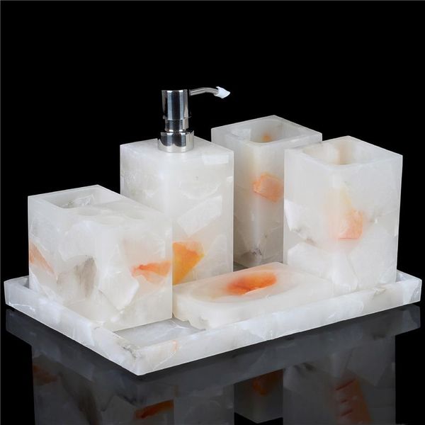 

soap dispenser toothbrush holder tumbler dish with tray wedding gift resin bathroom accessories set organizer bath accessory