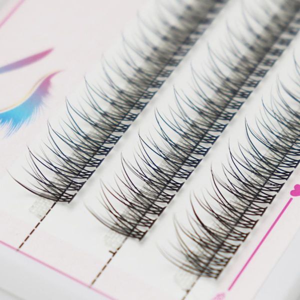 

false eyelashes natural fishtail type eyelash extension premade volume grafted thick soft makeup