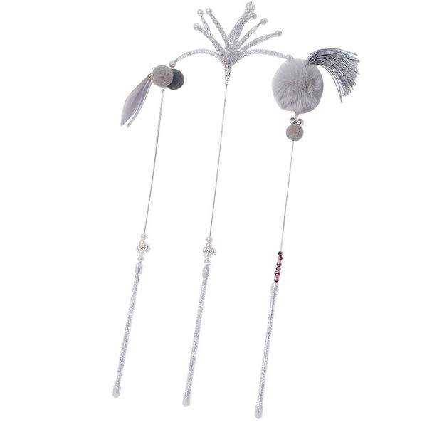 

cat toys legendog 3pcs toy wand funny interactive feather teaser kitten bell for pet supplies