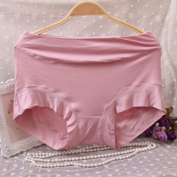 

kg modal fat sister women's high waist underwear hip lifting mm underpants briefs, Black;pink