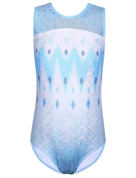 

sleeveless ballet leotard for girls sky blue gymnastics costumes sequin decro ballerina practice dance wear stage, Black;red