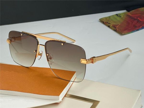 

selling fashion sunglasses 1263 square frameless simple casual style metal frame legs uv protection glasses with original box, White;black