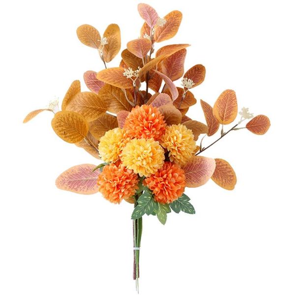 

decorative flowers & wreaths home decoration hydrangea wedding bridal simulation silk flower chrysanthemum ball fake artificial