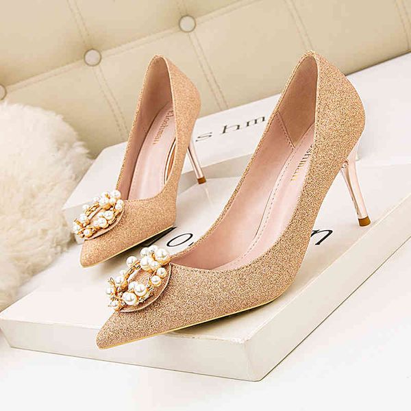 

dress shoes sapatos femininos de salto alto com strass, sapatos festa sensual pontudo cristais e pérolas, novo, 8r1y, Black