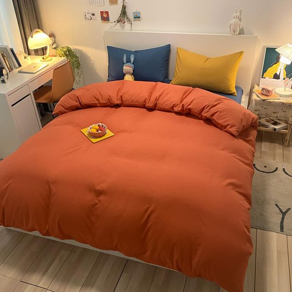 

bedding sets bed linen set nordic modern style duvet cover sheets and pillowcase solid double  king size quilt covers bedclothes