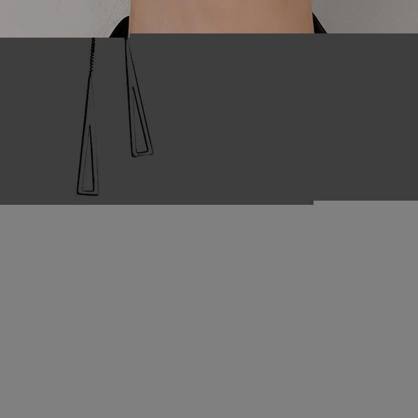 

chains women's fashion choker necklace creative geometric triangle pendant adjustable clavicle chain neck jewelry gift, Silver