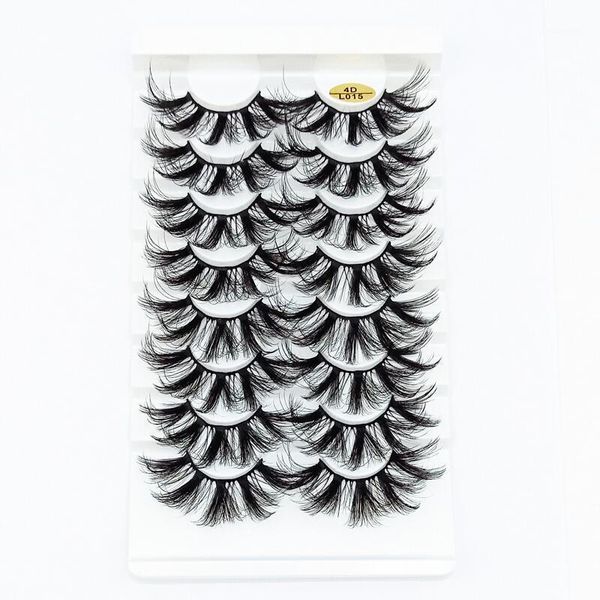 

5/8 pairs 25mm fake eyelashes 100% 3d mink lashes natural dramatic volume extension false1