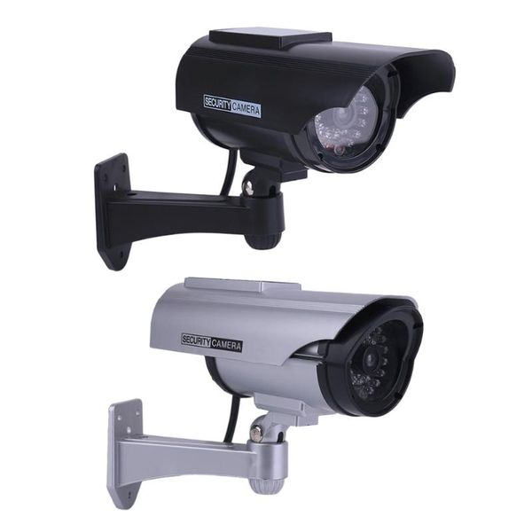 

cameras indoor outdoor solar power dummy fake imitation camera home cctv surveillance simulation monitor with led light indicator