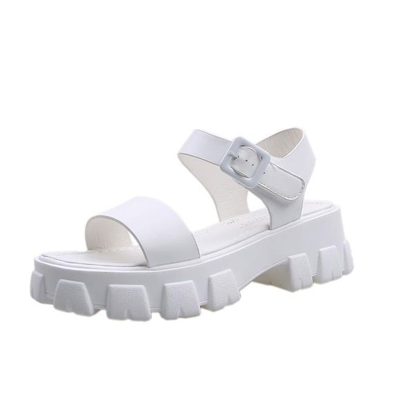 

sandals summer suede frosted thick-soled women's casual outdoor fairy, Black