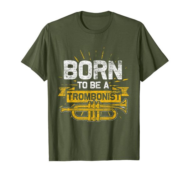 

trombone t-shirt - born to be a trombonist, White;black