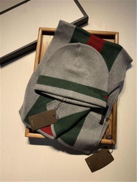 

20ss men women designers hat scarf sets warm european highend hats scarves sets fashion accessories, Blue;gray