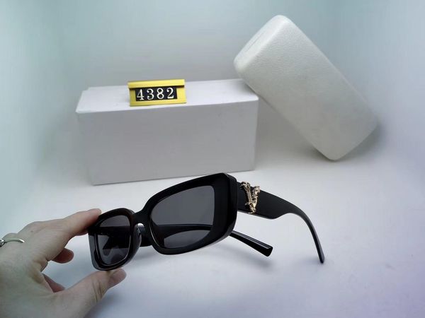 

designer square sunglasses men women 4382 vintage shades driving polarized sunglass male sun glasses fashion metal plank sunglass eyewear, White;black