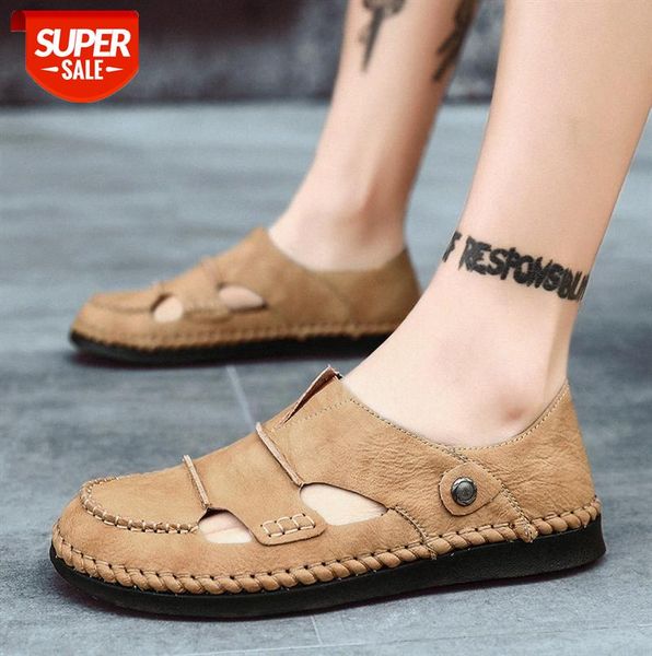 

sandals men's large size shoes microfiber outdoor casual #xj8z, Black