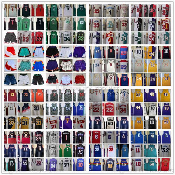 

mitchell and ness retro stitched jerseys white red black green blue jersey size s m  xl xxl, Black;yellow