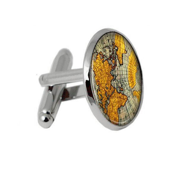 

fashion accessory antique old map time french cufflinks accessories sleeve stud button ck001 2zdzf, Silver